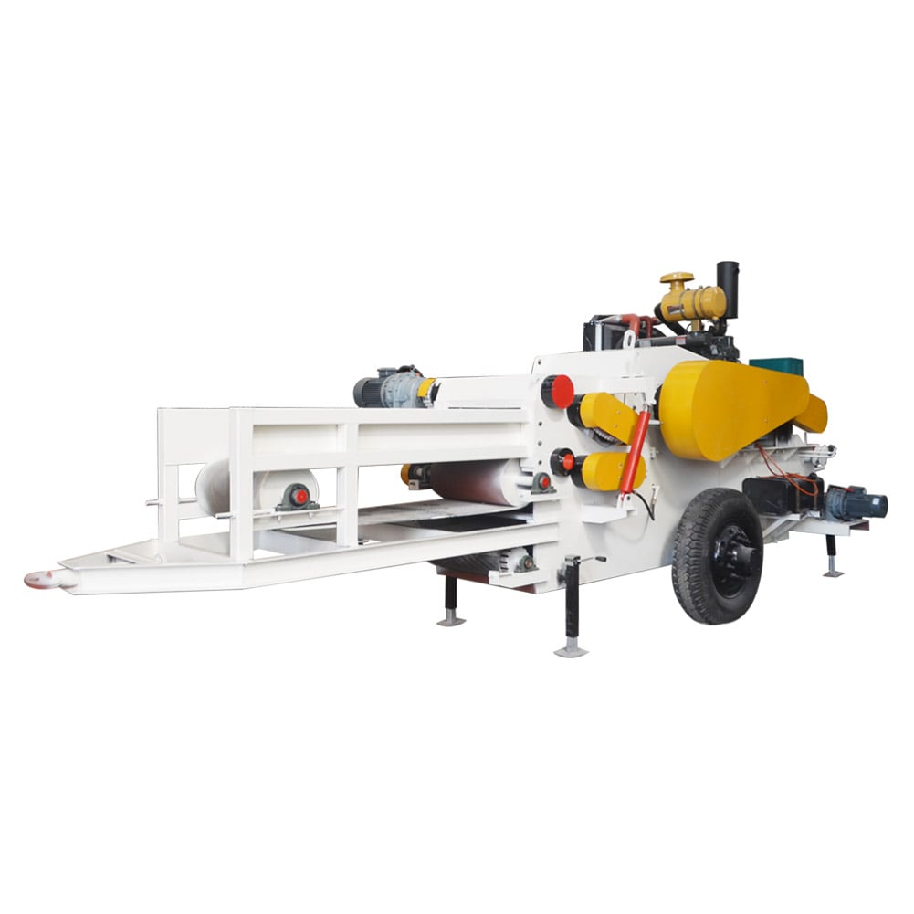 Wood chipping machine mobile diesel wood chipper