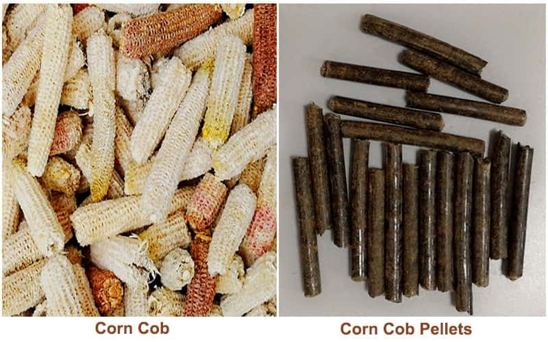 How to press Corn Cob Waste into Biomass Pellets